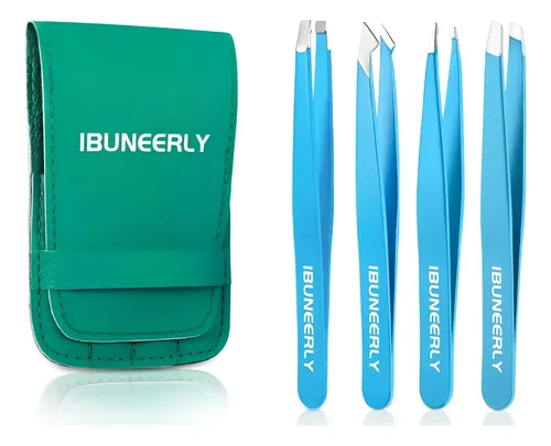 Juego De Pinzas Para Cejas Ibuneerly 4 Piezas Acero
