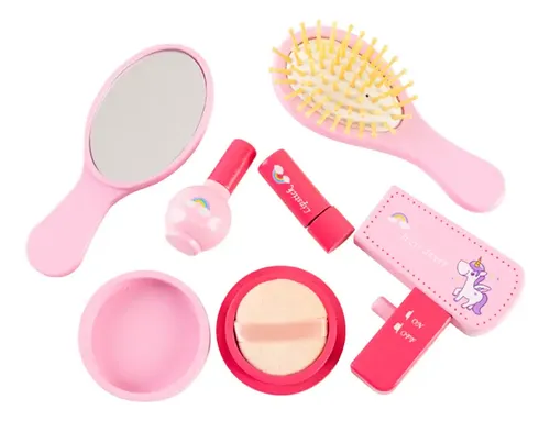 Estuche de belleza infantil con accesorios de madera Isakito modelo IK0271