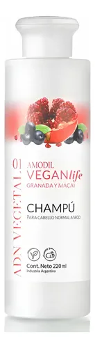 Shampoo Veganlife Granada Maqui Amodil Cabello Seco 220 Ml