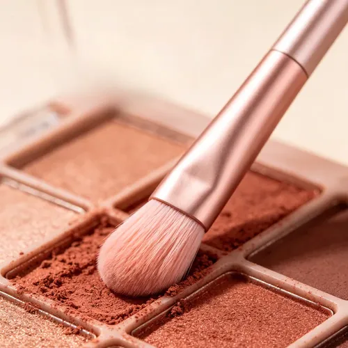Set 5 Brochas Maquillaje Ojos Sombras Profesionales Caja Rosa
