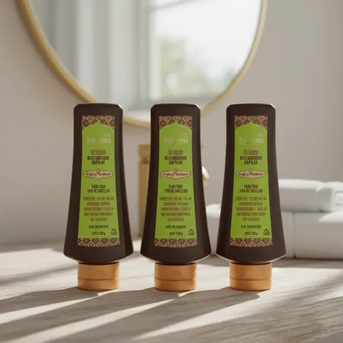 3 Serum Restaurador Capilar Argan Macadamia Bellissima 120gr