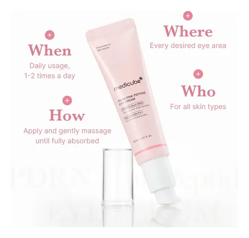 Medicube Pdrn Pink Peptide Eye Cream 30ml Contorno De Ojos Todo Tipo De Piel Día/noche