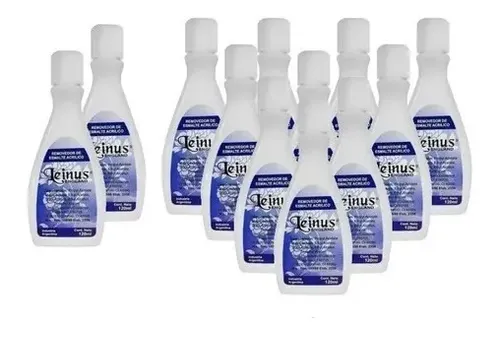 Removedor Esmaltado Semipermanentes Uñas Leinus 120 Ml X12