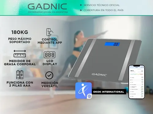 Balanza De Baño Bluetooth Electrica 180kg App Grasa Corporal