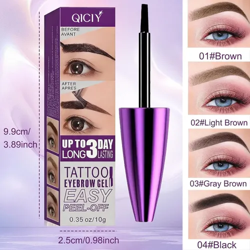 Gel De Cejas Tattoo, Qiciy, Duradero Y A Prueba De Agua