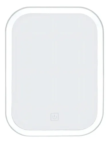 Espejo Rectangular Diswald & Co Con Luz A Pilas Para Maquillaje Marco Blanco