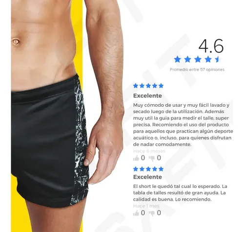 Malla Short Natación Hombre + Antiparras + Gorro Tela