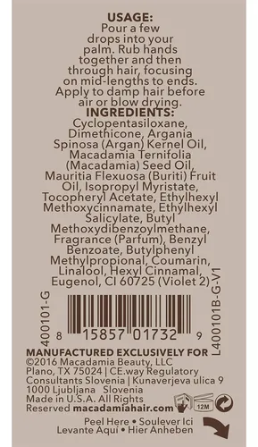 Tratamiento De Aceite Reparador Capilar Macadamia Profession