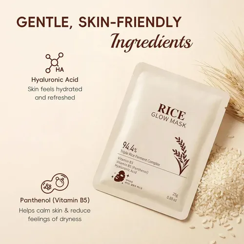 Mascarilla De Arroz Hidratante 94,4% Extracto Fermentado