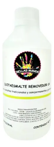 Removedor Esmalte Semipermanente Y Gel X 250 Ml Bellas Manos