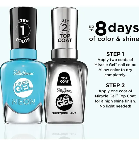 Esmalte Gel Sally Hansen Miracle Gel 53 Miami Ice Neón