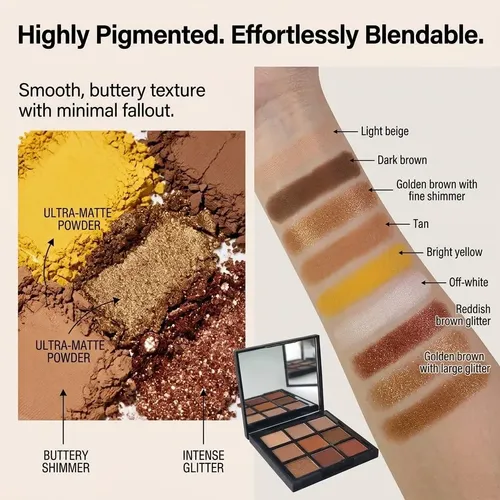 Paleta De Sombras 9 Colores Fynla Sunset Glow