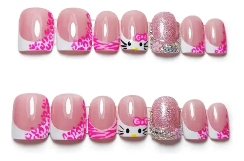 Uñas Press On Premium 7 Diseños + Kit Completo Reutilizables