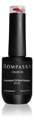 Esmaltes Starlight Semipermanente Para Uñas Bompassy 15 Ml Color B5102 BOUQUETE OF RED ROSES
