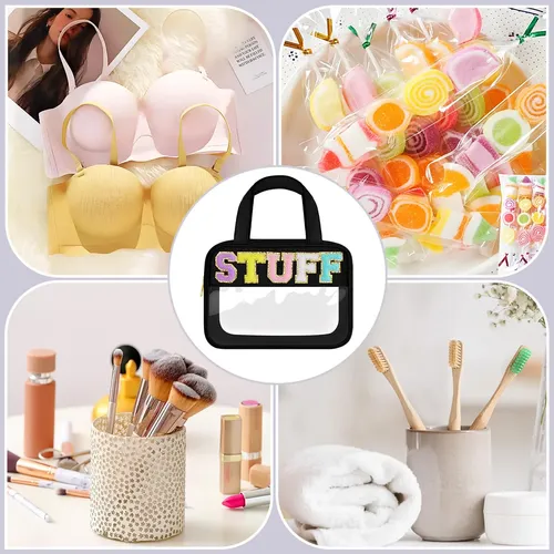 Bolsa De Maquillaje Simboom Clear Letter Black Talla L Imper