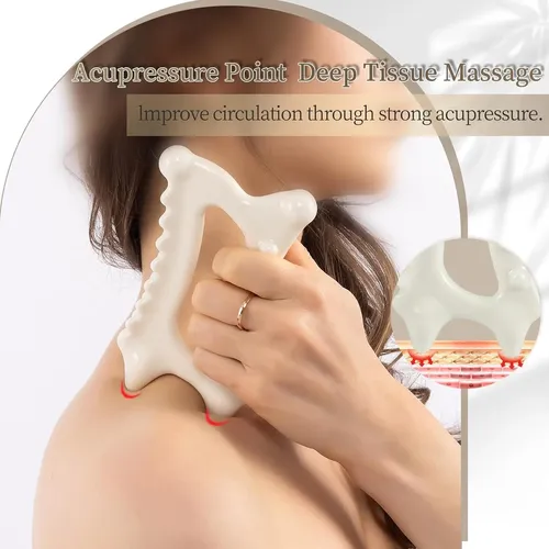 Herramienta De Masaje Gua Sha Cerámica Infiniterelax 18.8cm