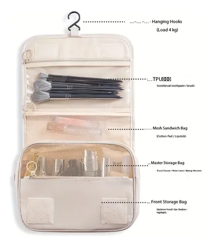 J` Neceser Organizador Colgante For Maquillaje Y Baño