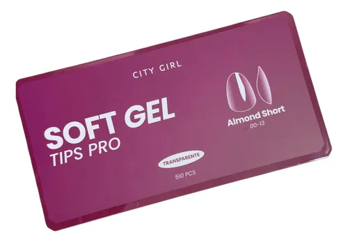 Tips Pro Soft Gel City Girl 510 Pcs Uñas Postizas