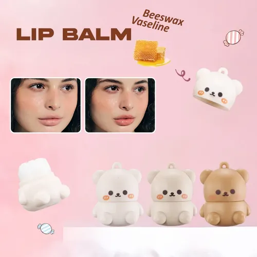 Bálsamo Labial Hidratante En Forma De Osito Color Surtido