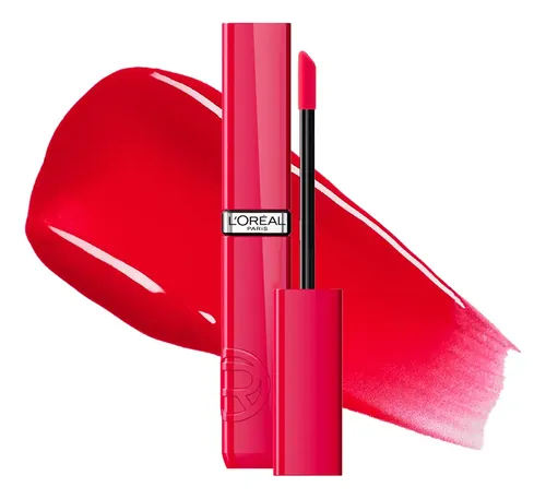 Labial L’Oréal Paris Laque Laque Resistance color pink oulala 250 brillante