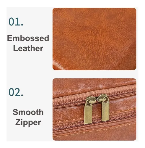 Neceser De Hombre Vintage De Lujo Para Maquillaje Con Cierre