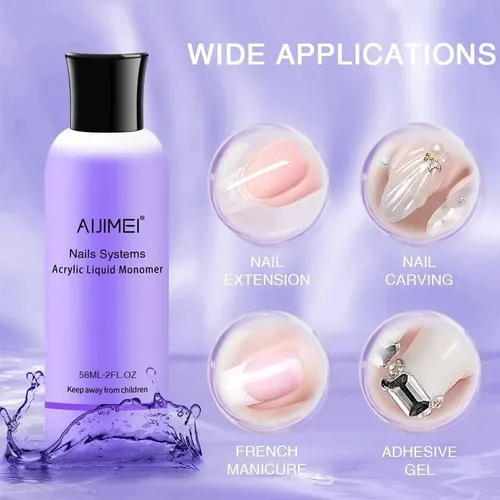 Monómero Líquido Acrílico Aijimei 2x58ml Para Uñas