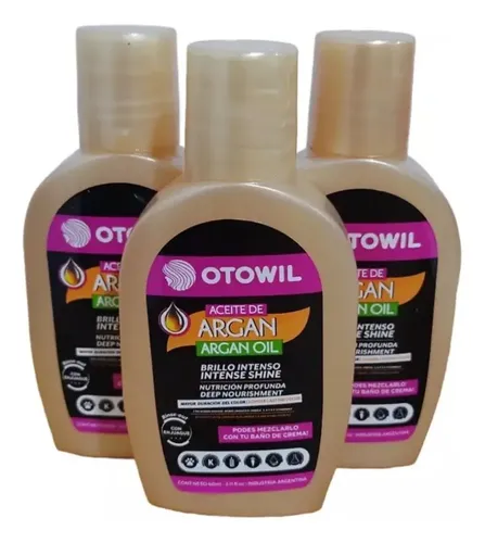 Aceite De Argan Para Cabellos Brillo Nutricion 60ml Caja X6