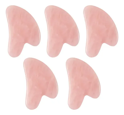 Mesa C* C# Natural Rose Gua Sha Para Masaje Facial, De C
