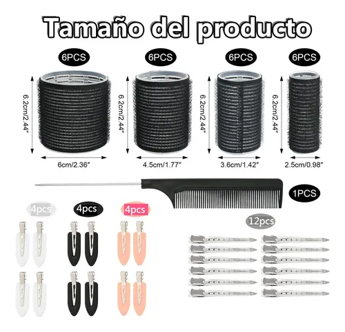 W50 Tubos Para Rizar Cabello Abrazadera Plástica Para