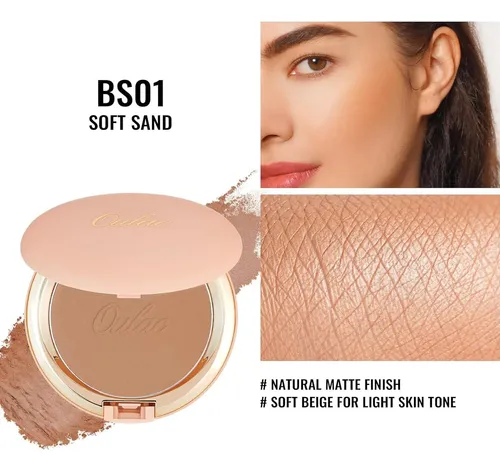 Polvo Bronceador Mate Oulac Con Espejo 0.3oz Bs01