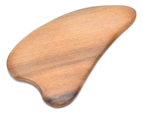 Masajeador Facial Gua Sha Stone De Madera Natural, Herramien