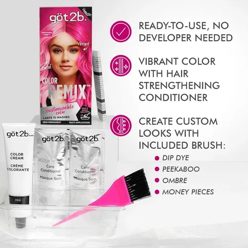 Color Remix Tinte Semipermanente Para Cabello Shocking Pink