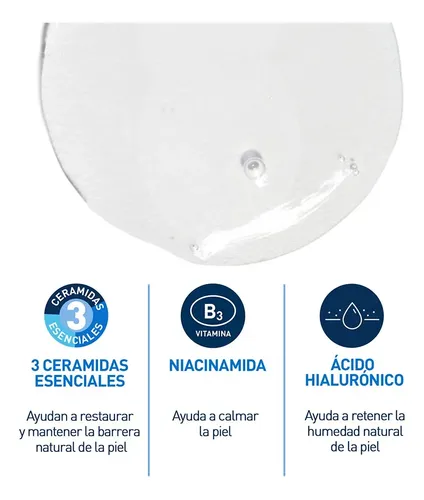 Cerave Gel Limpiador Espumoso Piel Mixta X473ml Momento de aplicación Día/Noche Tipo de piel Normal a grasa