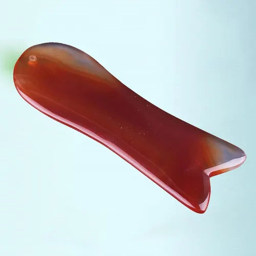 Rodillo De Jade Rojo, Herramienta Facial Para Raspar Guasha,