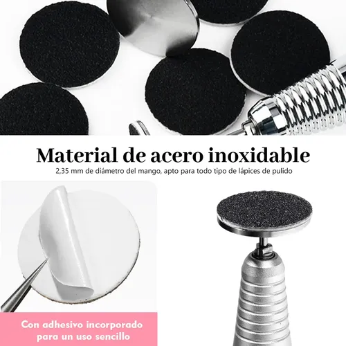 120 Limas Para Uñas Disco Manicure Y Pedicura + 2 /f.