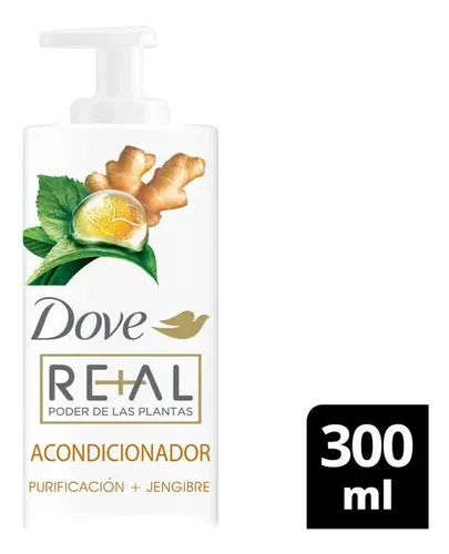 Acondicionador Dove Real Poder Plantas Purificacion X 300 Ml