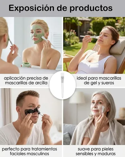 Brocha Para Mascarilla Facial 35 Uds Cerdas Suaves Cuidado