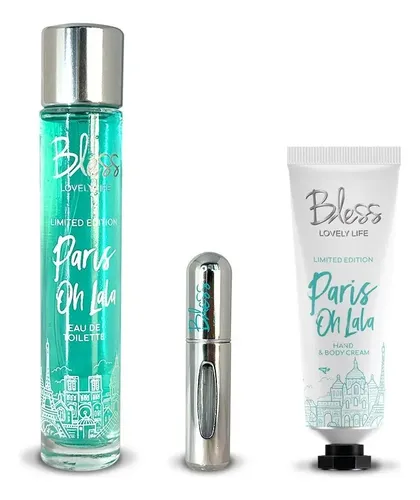 Bless Lovely Life Set Perfume Floral Frutal EDT 50ml + Perfumero + Crema Oh Lala Mujer