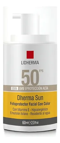 Protector Solar Dherma Sun C/ Color Fps 50 Uvb/uva Lidherma