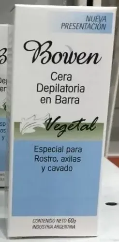 Bowen Vegetal Cera Depilatoria Barra Rostro, Axilas Y Cavado