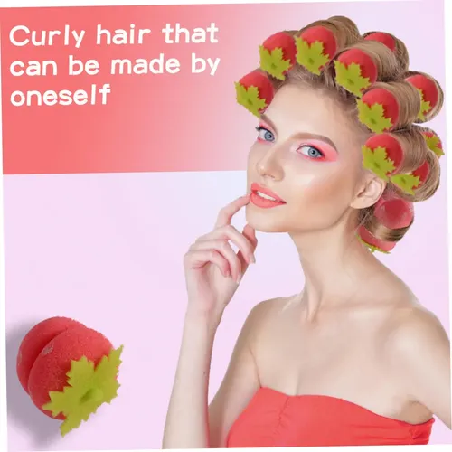 12 Pcs Rulos El Cabello En Forma Fresa Lindas Herramientas