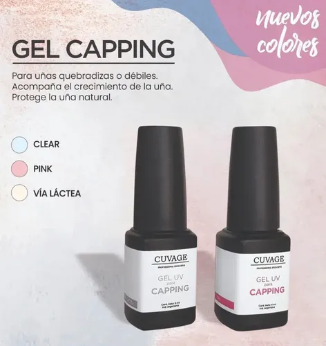 Kit X 3 Esmalte Gel Kapping Nivelador Capping Color Cuvage