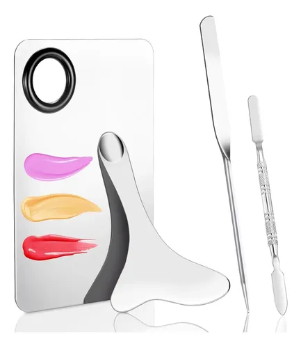 Set De 4 Espátulas De Maquillaje Inoxidable