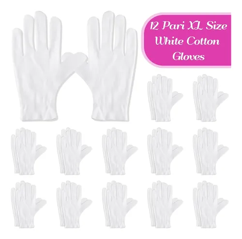 Guantes Algodón Blancos Xl Para Manos Secas Y Spa