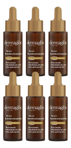 Dermaglós Serum Autobronceante Facial 25 Ml X 6
