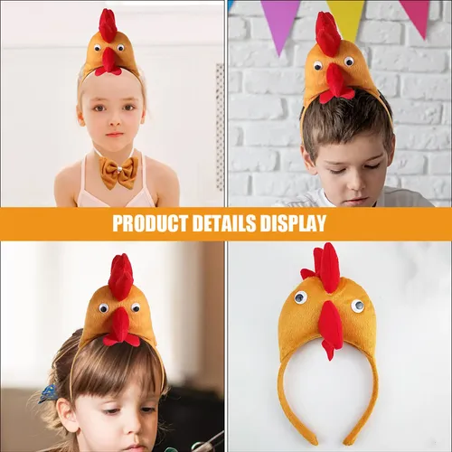 Cintas De Pelo Gallo Niñas Diademas Caricatura Pascua