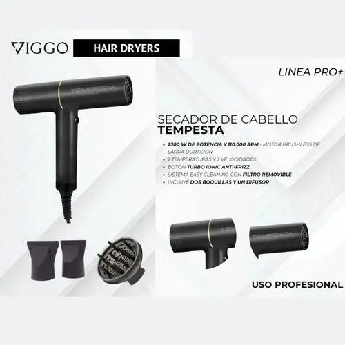 Secador De Pelo Viggo Tempesta 2300w