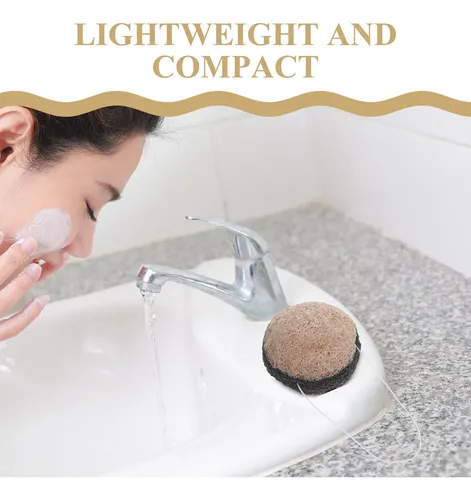 Almohadillas Faciales Exfoliantes De Carbón De Bambú, Esponj