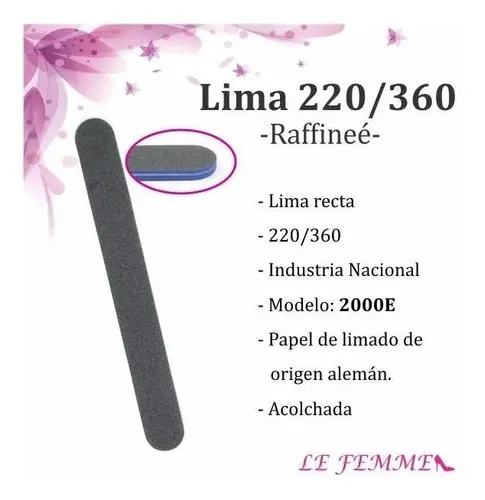 Lima De Uñas Raffinee 220/360 Modelo 2000e En Lefemme