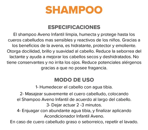Aveno Infantil Shampoo X 250ml